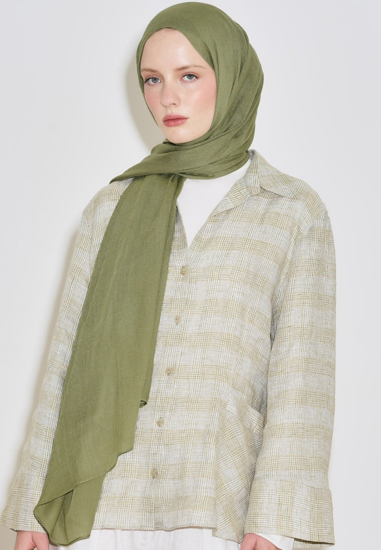 SOFT VISCOSE HIJAB OLIVE GREEN