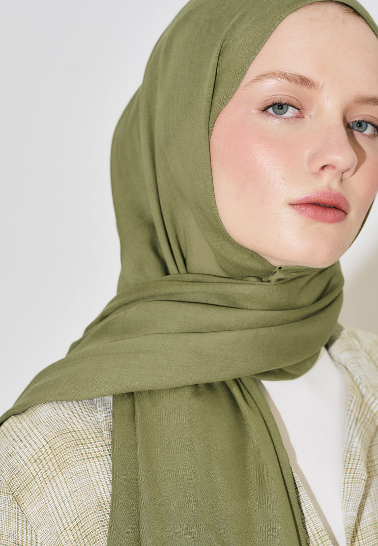 SOFT VISCOSE HIJAB OLIVE GREEN