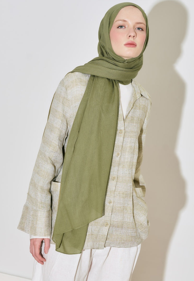 SOFT VISCOSE HIJAB OLIVE GREEN