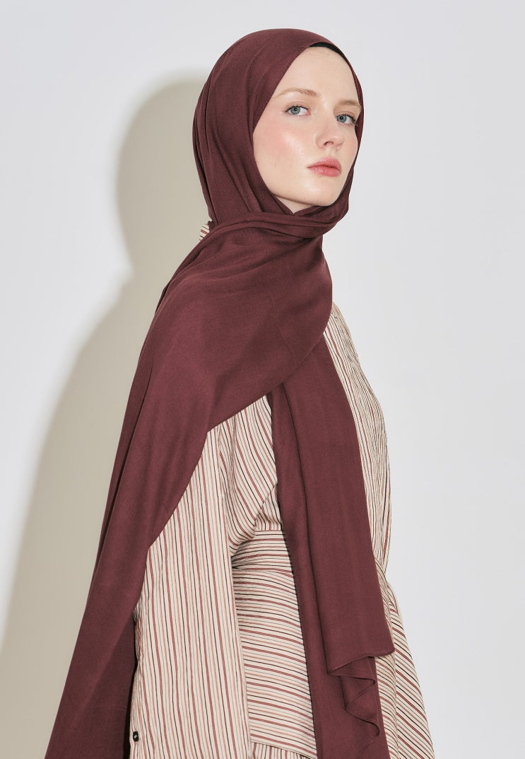 SOFT VISCOSE HIJAB MARSALA
