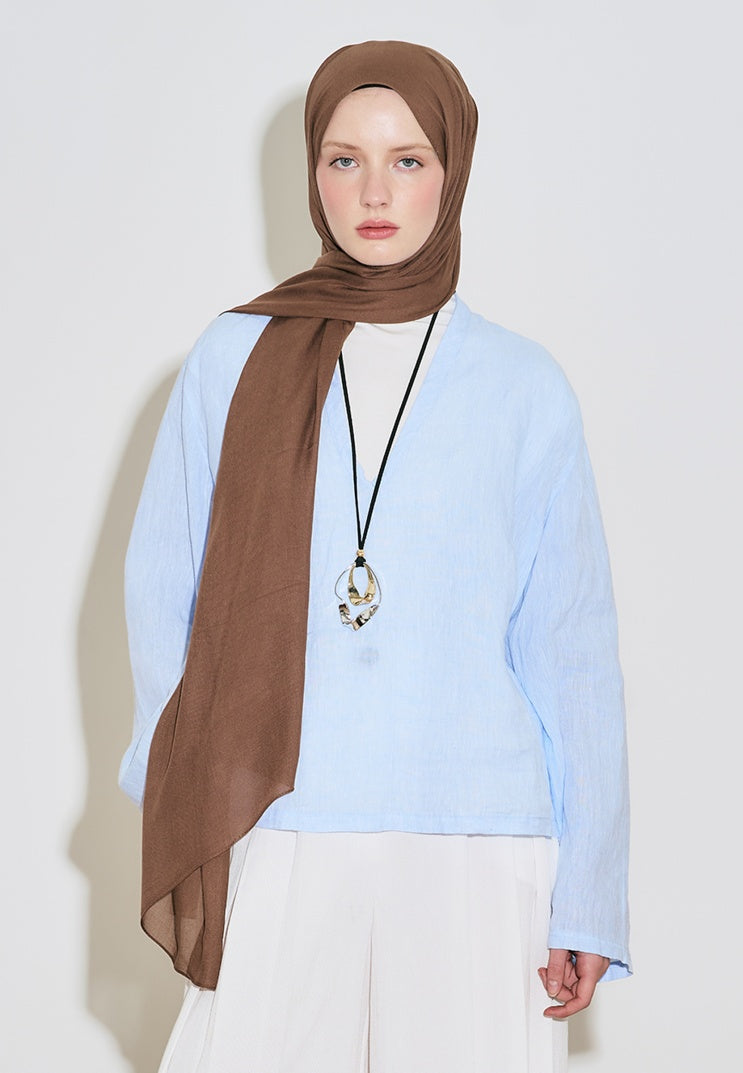 SOFT VISCOSE HIJAB WALNUT