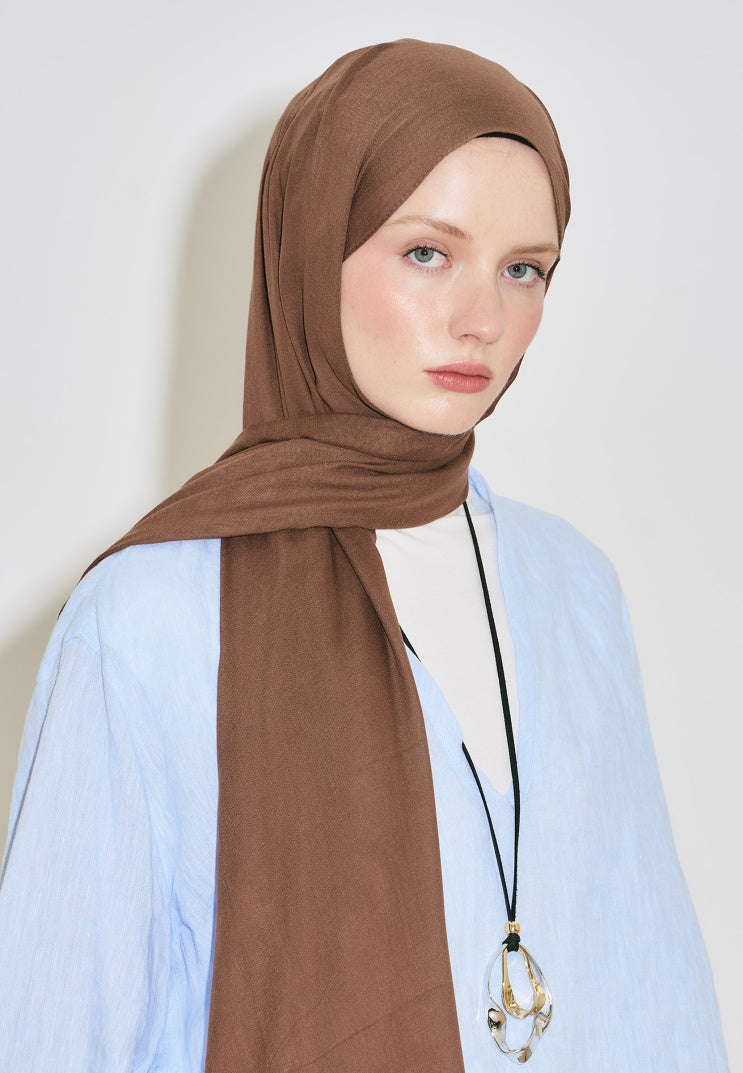 SOFT VISCOSE HIJAB WALNUT