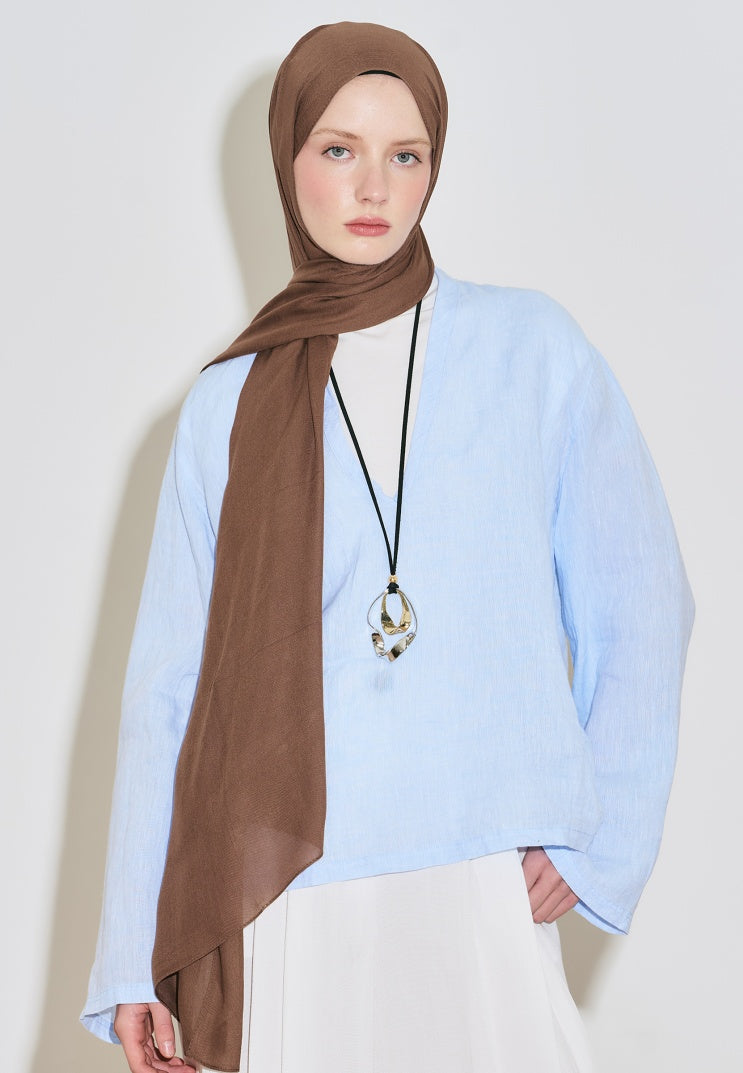 SOFT VISCOSE HIJAB WALNUT