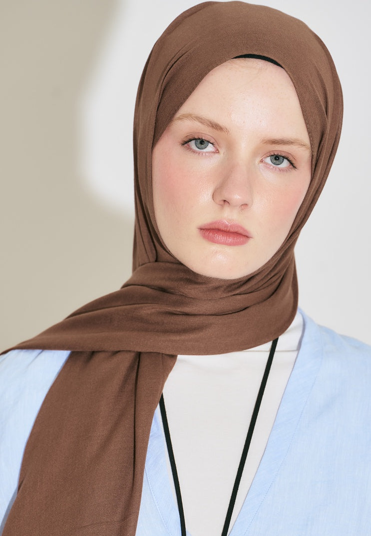 SOFT VISCOSE HIJAB WALNUT