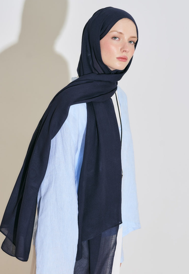 SOFT VISCOSE HIJAB PURPLE NAVY